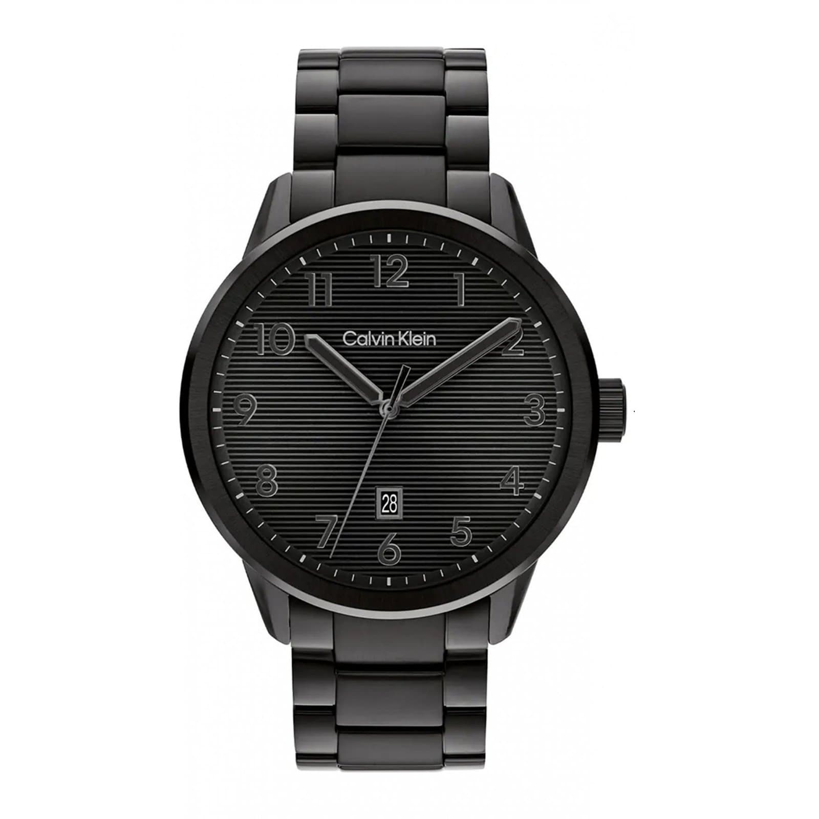 Ανδρικό Ρολόι Calvin Klein Minimalistic Pilot 25200516 με Μαύρο Ατσάλινο Μπρασελέ και Μαύρο Καντράν 42mm