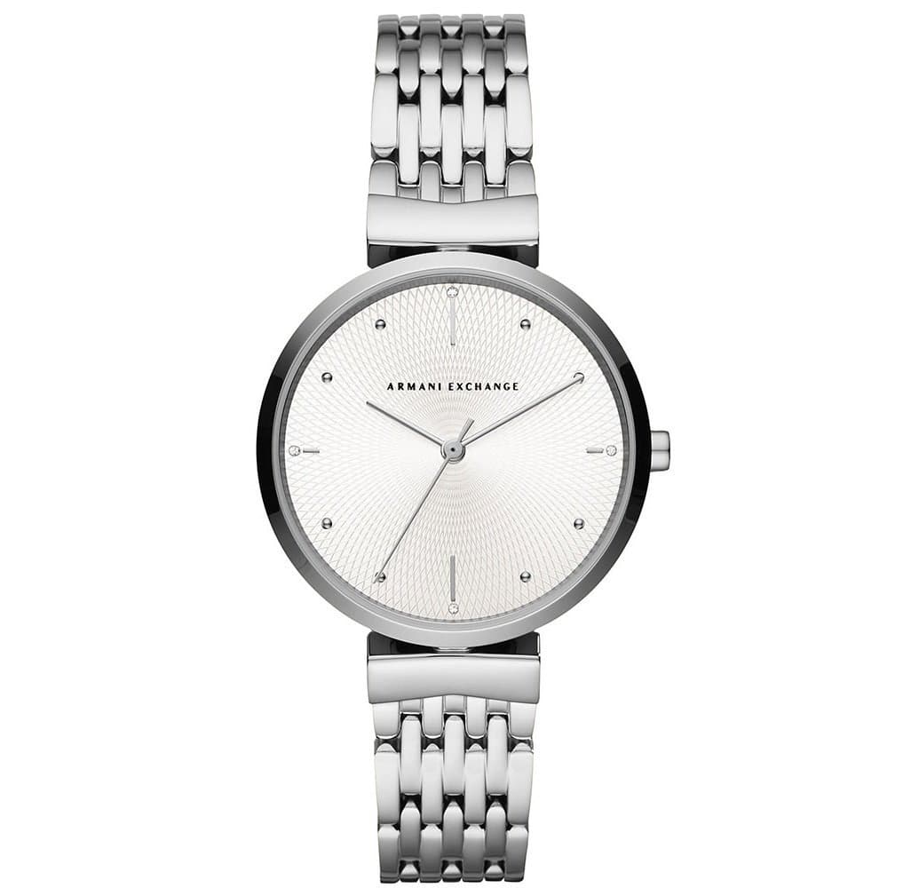 Γυναικείο Ρολόι ARMANI EXCHANGE AX5900 με Ασημί Μπρασελέ & Καντράν