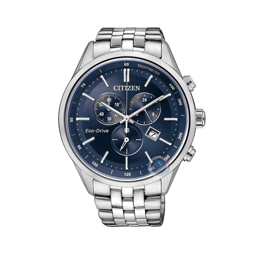 Ανδρικό Ρολόι Citizen AT2141-52L Eco-Drive με Μπλε Καντράν & Ασημί Μπρασελέ 42mm