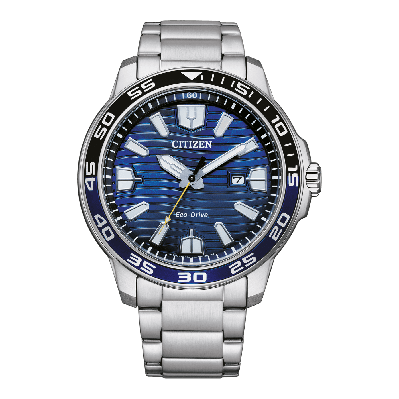 Ανδρικό Ρολόι Citizen AW1525-81L  Eco-Drive ασημί με μπλε καντράν