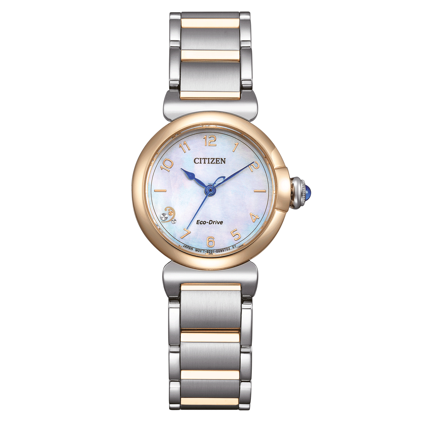 Γυναικείο Ρολόι Citizen EM1136-87D – Bicolor Ροζ Χρυσό & Mother of Pearl Καντράν με Διαμάντι