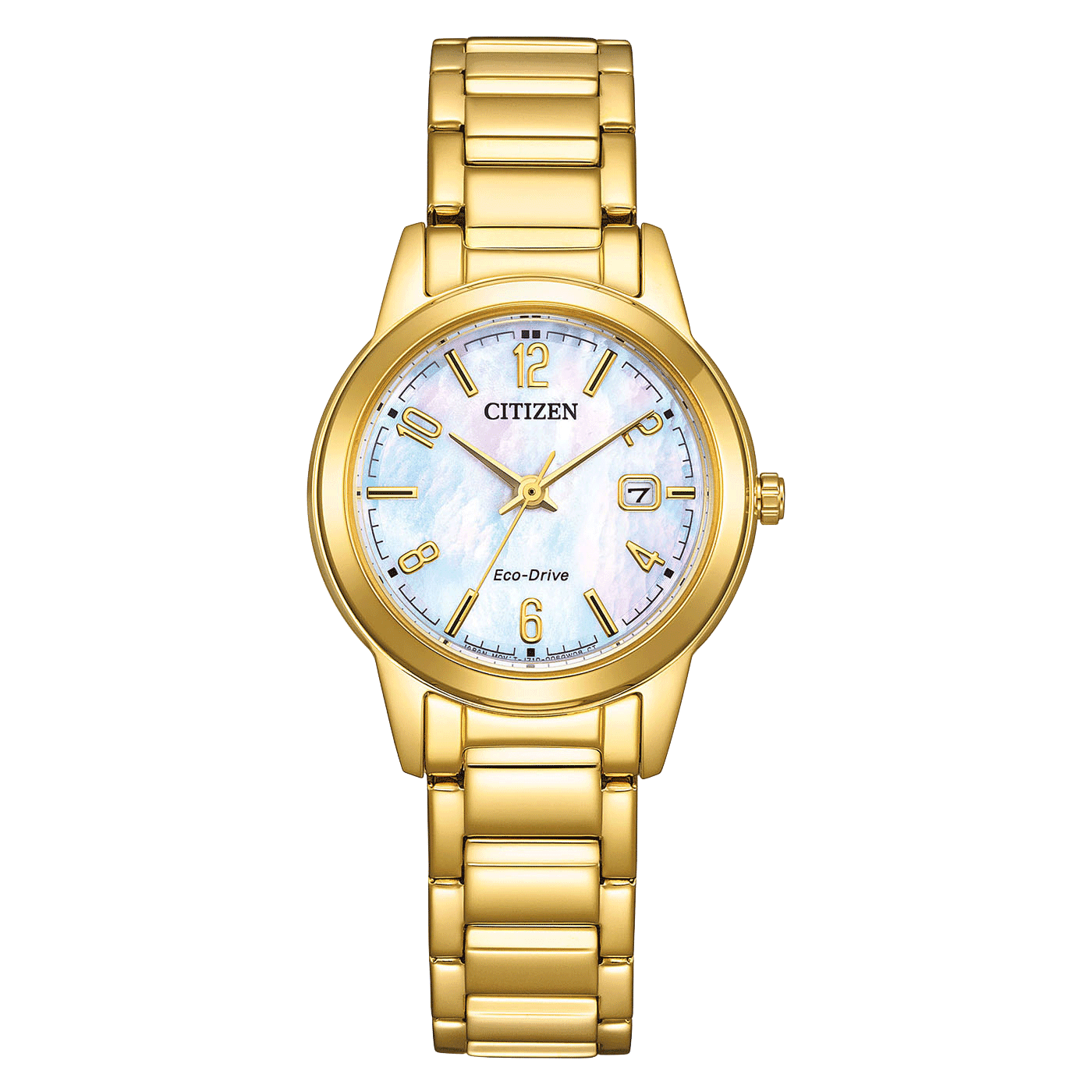 Γυναικείο Ρολόι Citizen FE1242-78D Eco-Drive με Χρυσό Μπρασελέ
