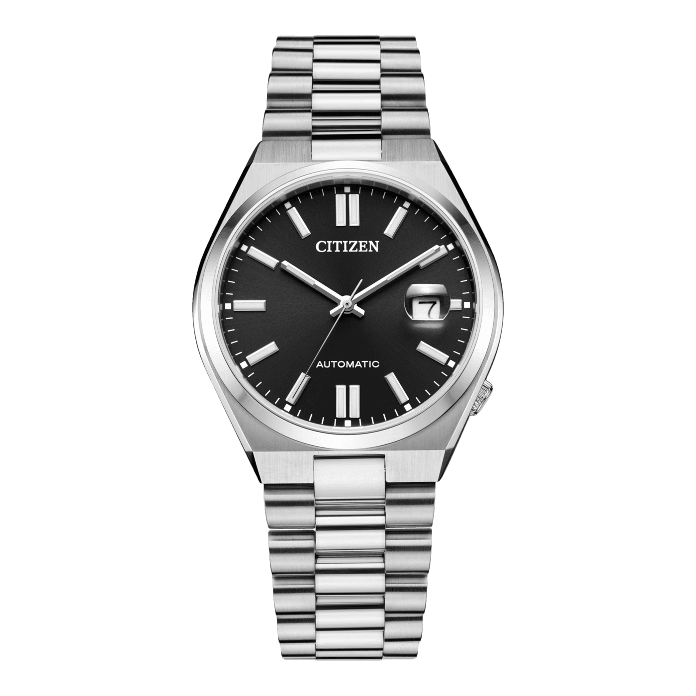 Ανδρικό Αυτόματο Ρολόι Citizen TSUYOSA NJ0150-81E – Μαύρο Καντράν, Ασημί Μπρασελέ & Κρύσταλλο Ζαφειριού