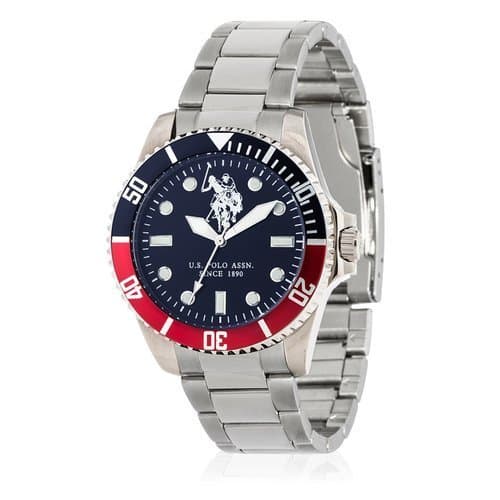 Ανδρικό Ρολόι U.S. Polo Assn. 3219BL Gulliver με Σκούρο Μπλε Καντράν & Ασημί Μπρασελέ
