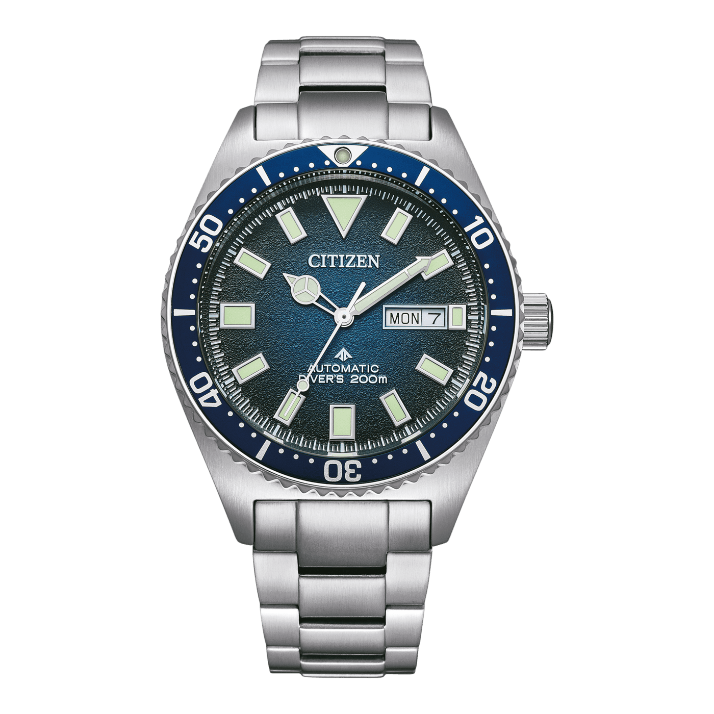 Citizen NY0129-58LC Ανδρικό Μηχανικό Καταδυτικό Ρολόι με Μπλε Καντράν ISO6425, 41mm