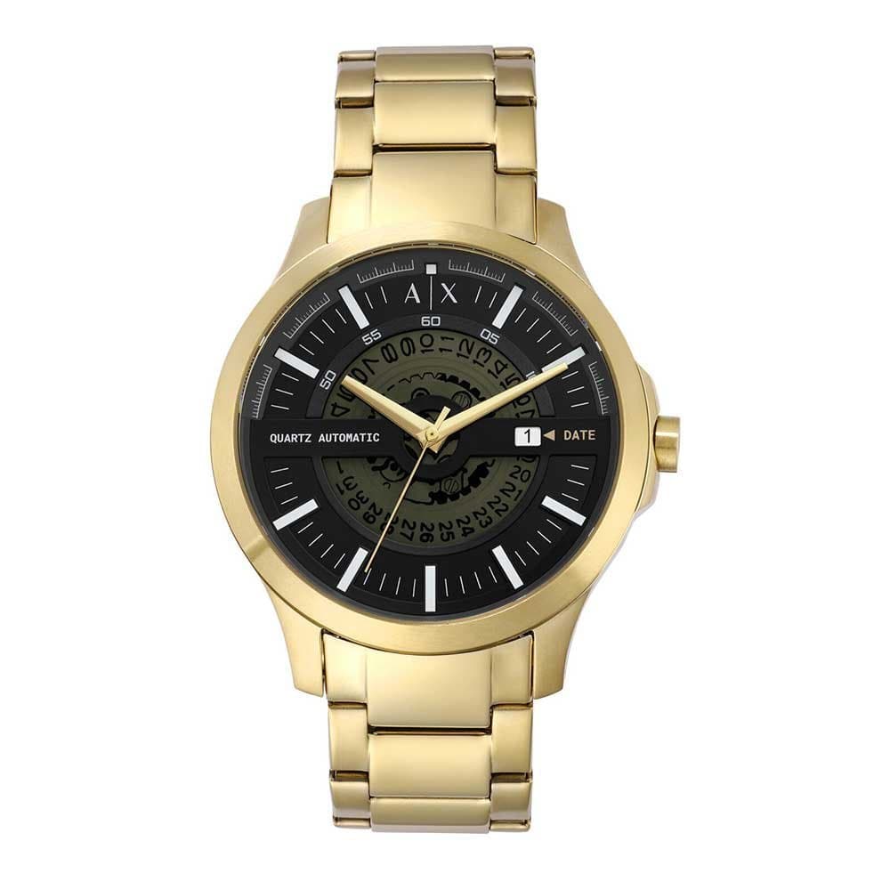 Ανδρικό Αυτόματο Ρολόι Armani Exchange Hampton AX2443 με Χρυσό Ατσάλινο Μπρασελέ