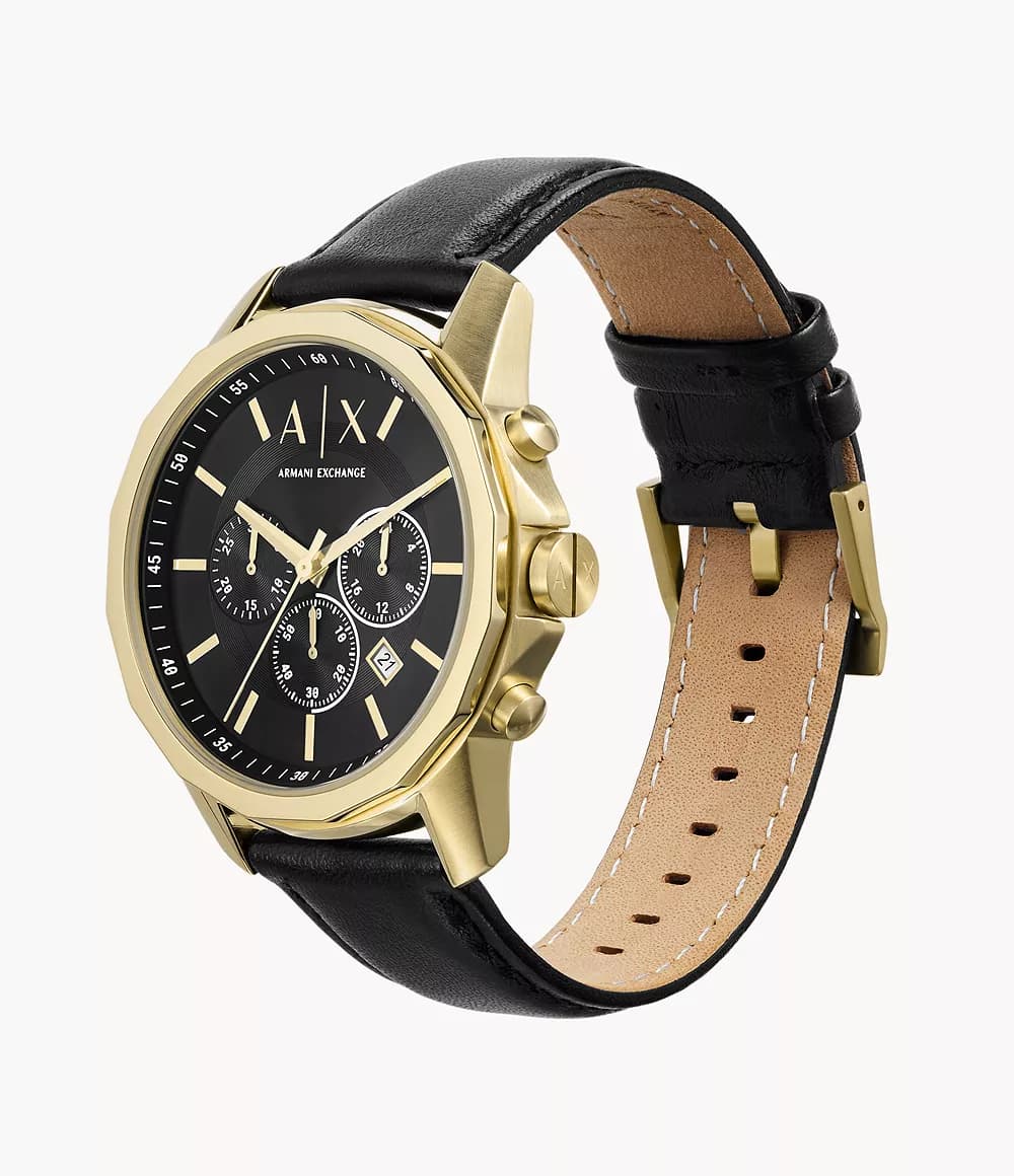 Ανδρικός Χρονογράφος Armani Exchange AX7133SET με Δερμάτινο Λουρί