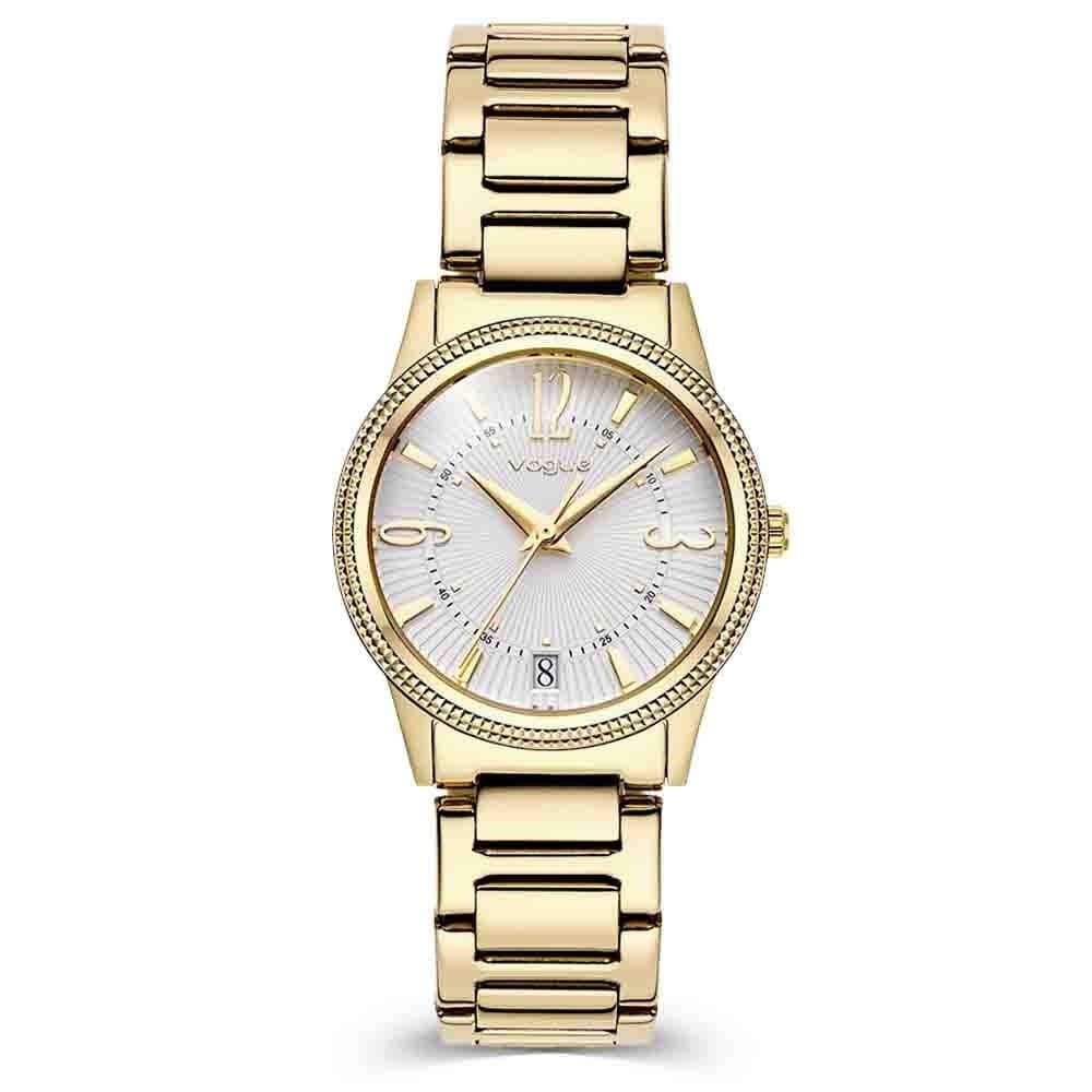 Γυναικείο Ρολόι Vogue Corine 2020615742 – Χρυσό Μπρασελέ, Ασημί Καντράν 30mm