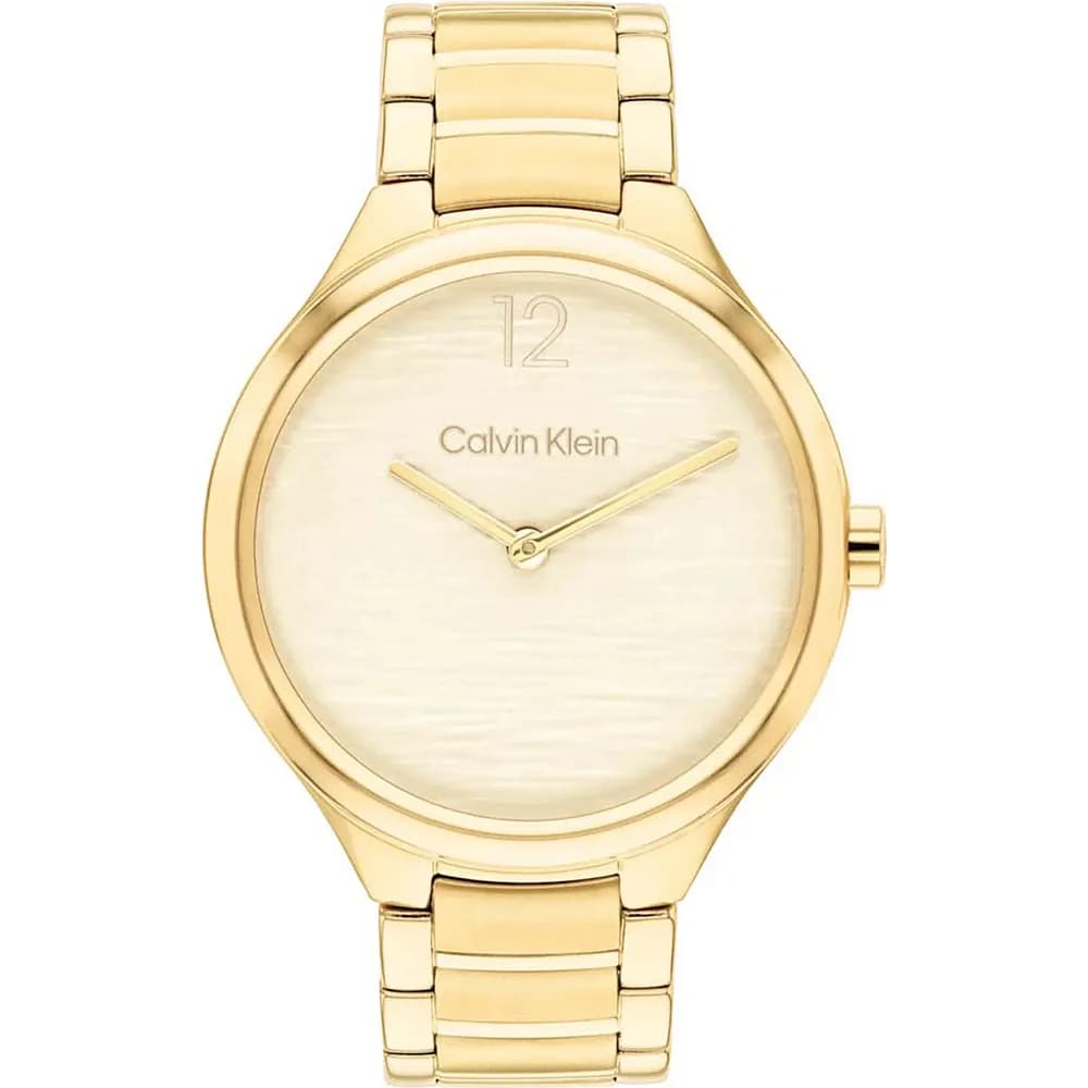 Γυναικείο Ρολόι Calvin Klein Delight 25100048 – Χρυσό Μπρασελέ, Χρυσό Καντράν 38mm
