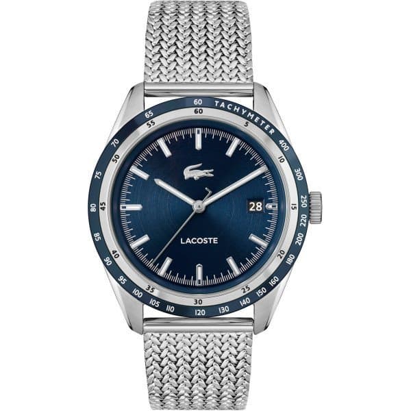 Ανδρικό Ρολόι Lacoste Everett 2011294 – Ασημί Ατσάλινο Μπρασελέ, 40mm