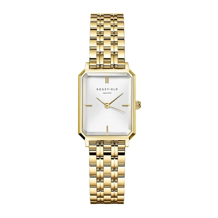 Rosefield The Octagon XS Gold Γυναικείο Ρολόι με Χρυσό Μπρασελέ από Ανοξείδωτο Ατσάλι