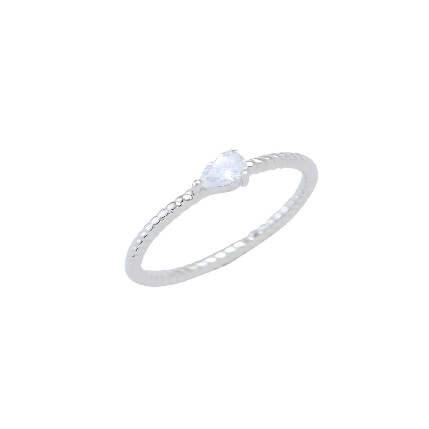 Μονόπετρο Δαχτυλίδι Silver 925