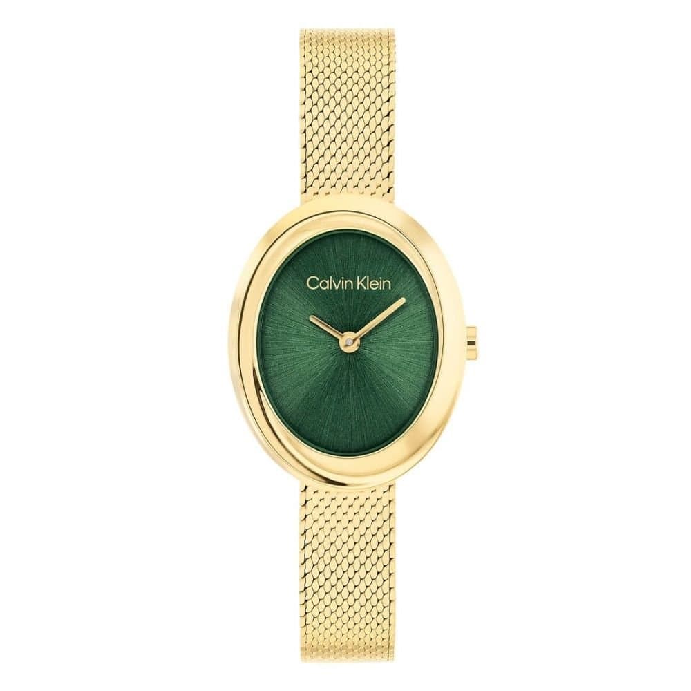 Calvin Klein Twisted Bezel Stainless Steel Bracelet