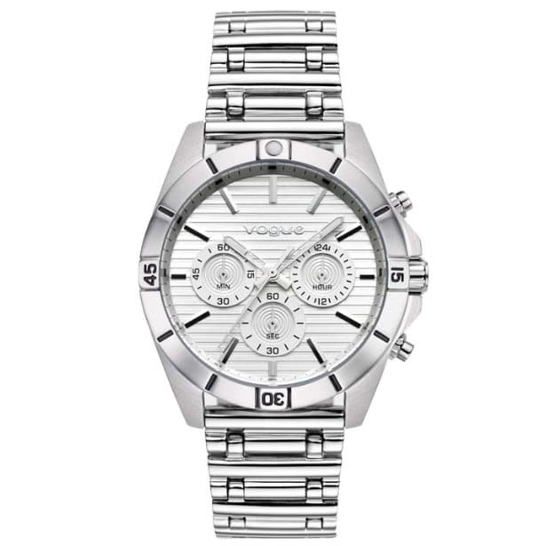 Vogue New Yorker Chronograph Silver Stainless Steel Bracelet