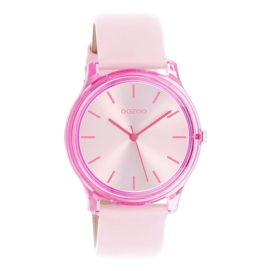 Ρολόι OOZOO Timepieces Γυναικείο Soft Pink 36mm Δερμάτινο — C11138
