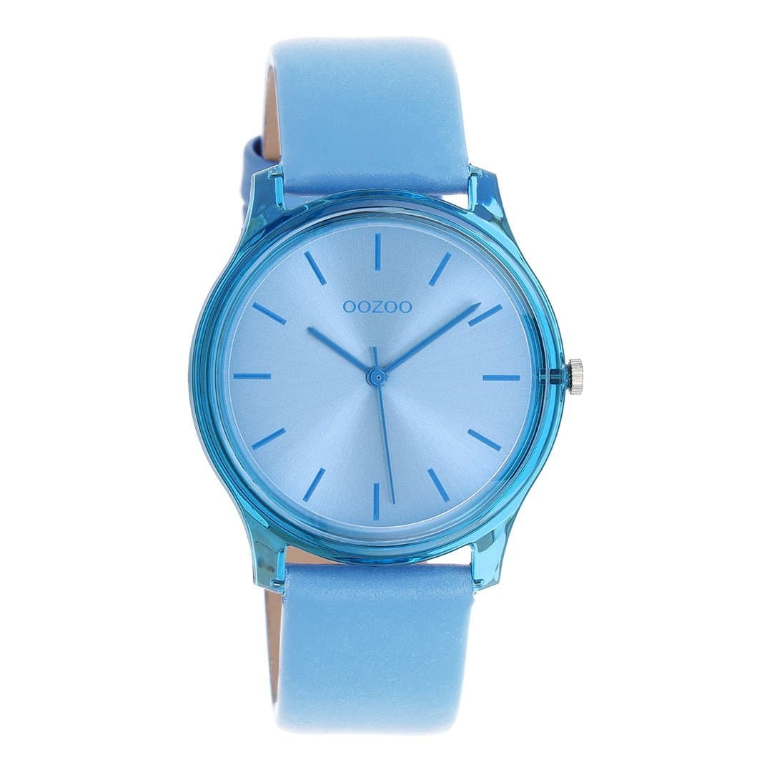 Ρολόι OOZOO Timepieces Γυναικείο Light Blue 36mm Δερμάτινο — C11140
