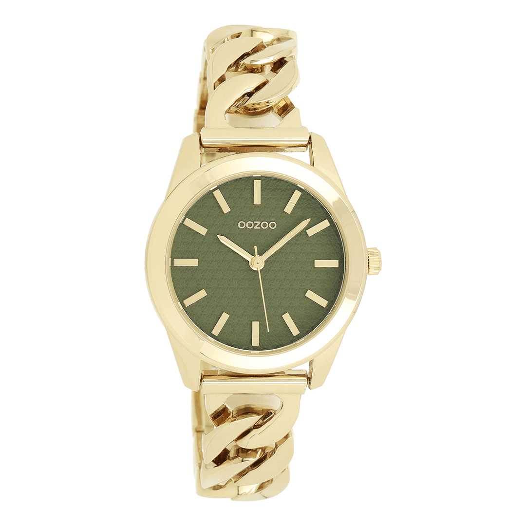 Ρολόι OOZOO Timepieces Γυναικείο Χρυσό 32mm με Petit Chain Μπρασελέ — C11421
