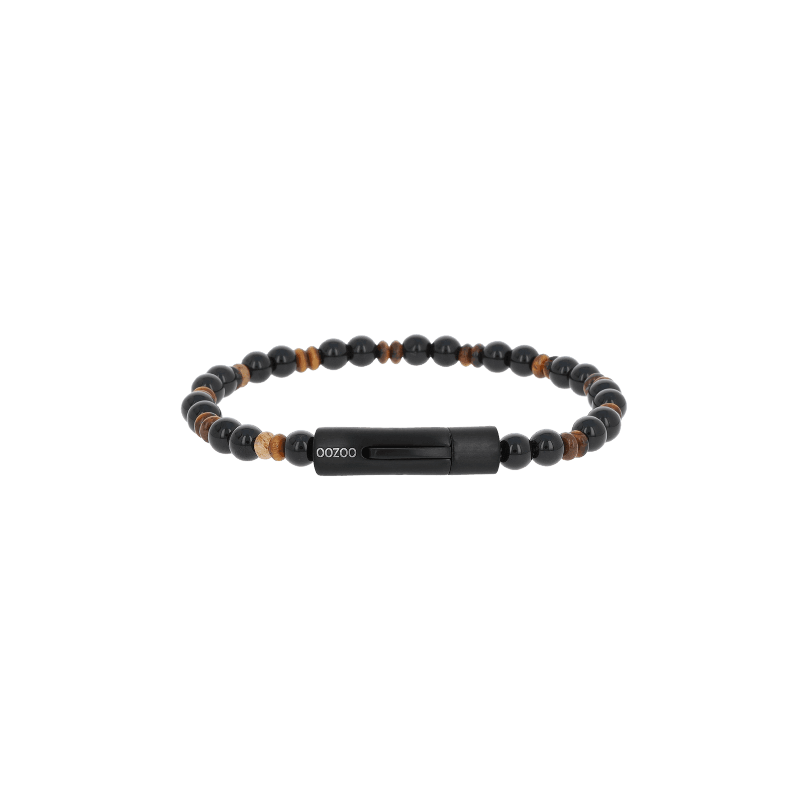 Βραχιόλι Ανδρικό OOZOO Yellow/Black Tiger Eye & Onyx — SB-1064-195