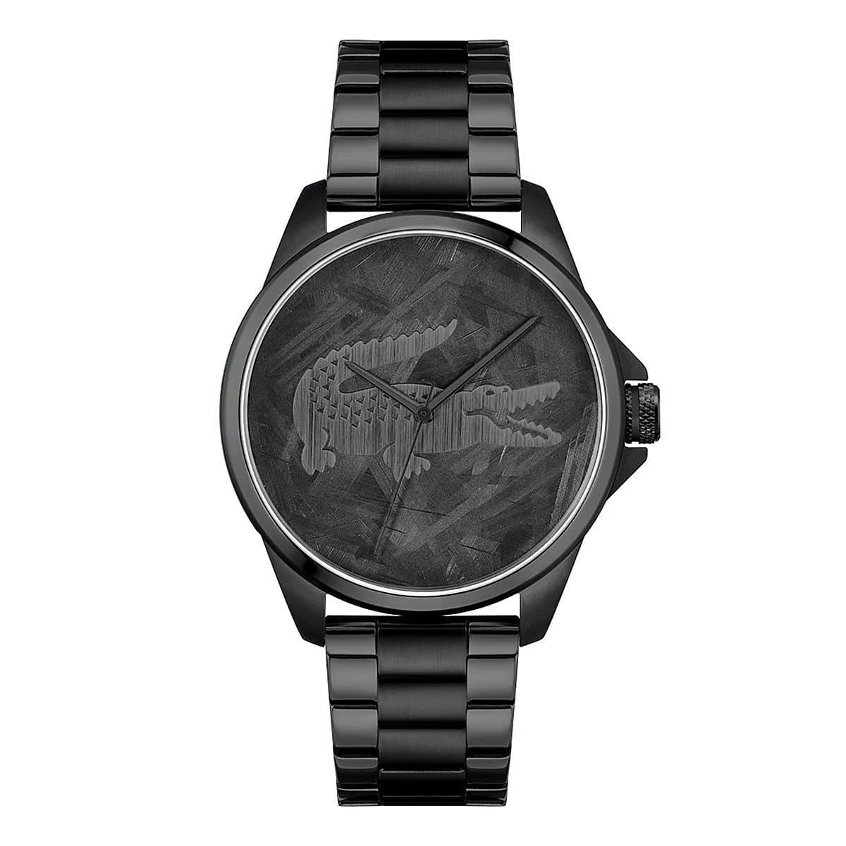 Ανδρικό Ρολόι Lacoste Le Croc 2011396 – Μαύρο Ατσάλινο Μπρασελέ, Μαύρο Καντράν 43mm