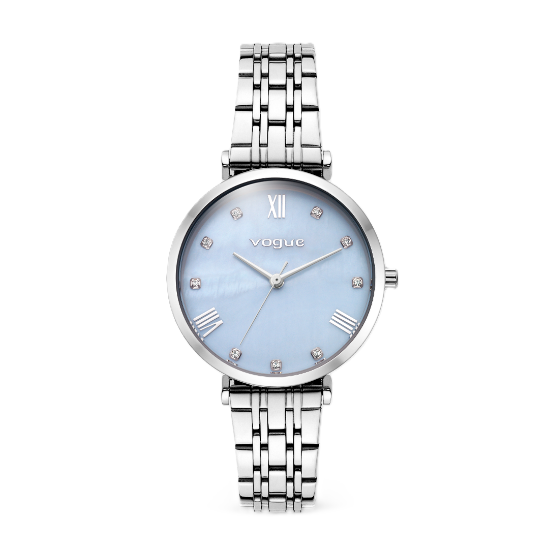 Γυναικείο Ρολόι Vogue New Bliss 2020616382 – Ασημί Μπρασελέ, Γκρι Φίλντισι Καντράν 32mm