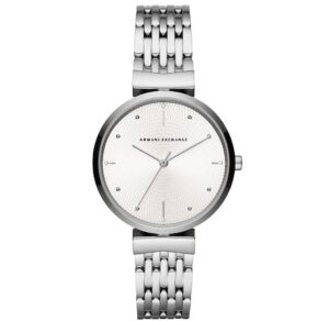 Γυναικείο Ρολόι ARMANI EXCHANGE AX5900 με Ασημί Μπρασελέ & Καντράν