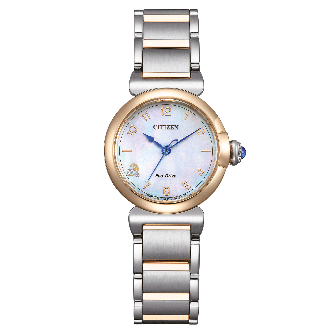 Γυναικείο Ρολόι Citizen EM1136-87D – Bicolor Ροζ Χρυσό & Mother of Pearl Καντράν με Διαμάντι