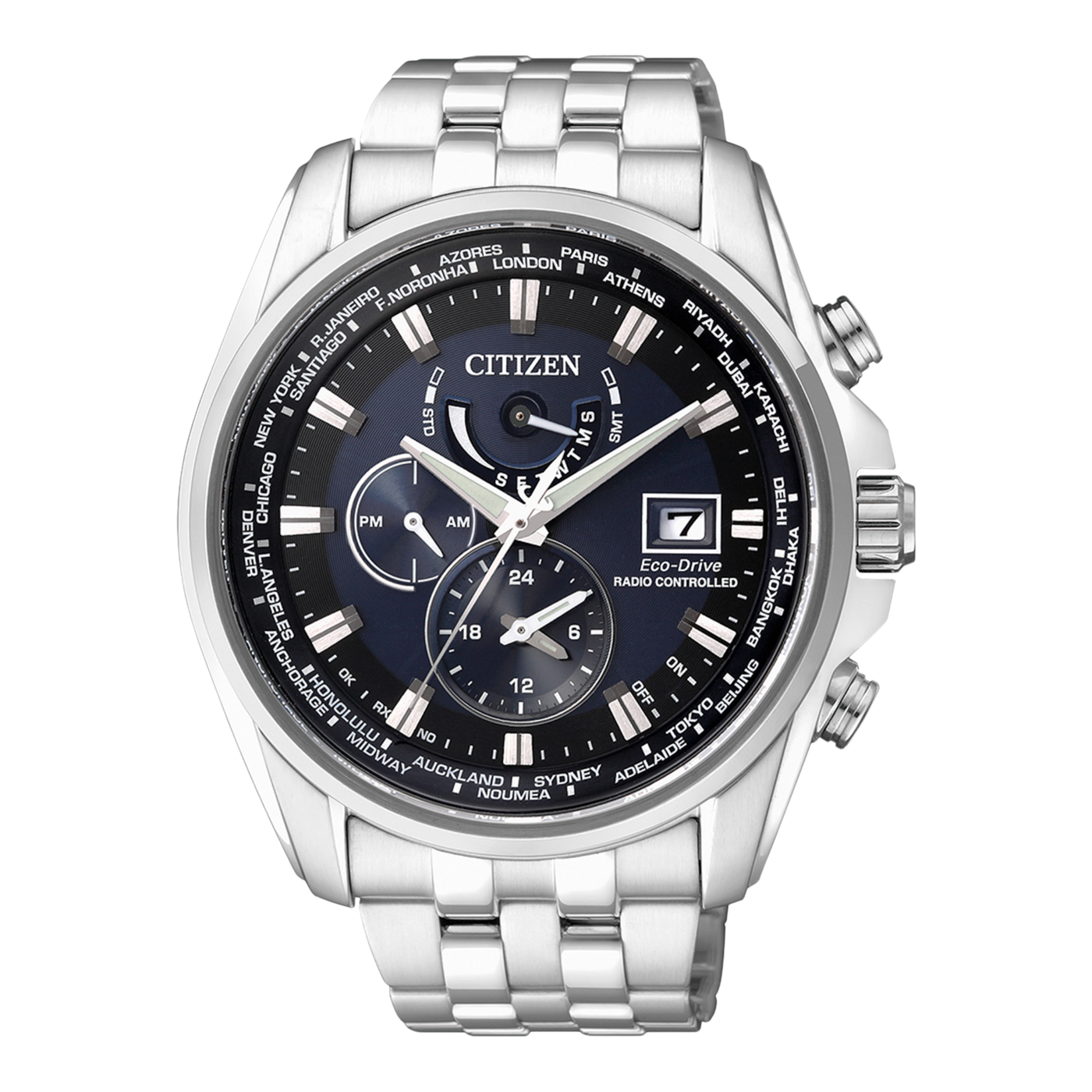 Ανδρικό Ρολόι Citizen AT9030-55L Quartz Eco-Drive H820 με Μπλε Καντράν