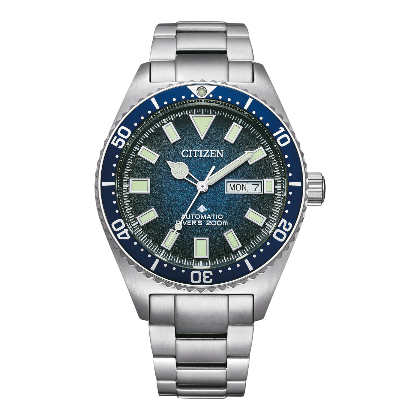 Citizen NY0129-58LC Ανδρικό Μηχανικό Καταδυτικό Ρολόι με Μπλε Καντράν ISO6425, 41mm