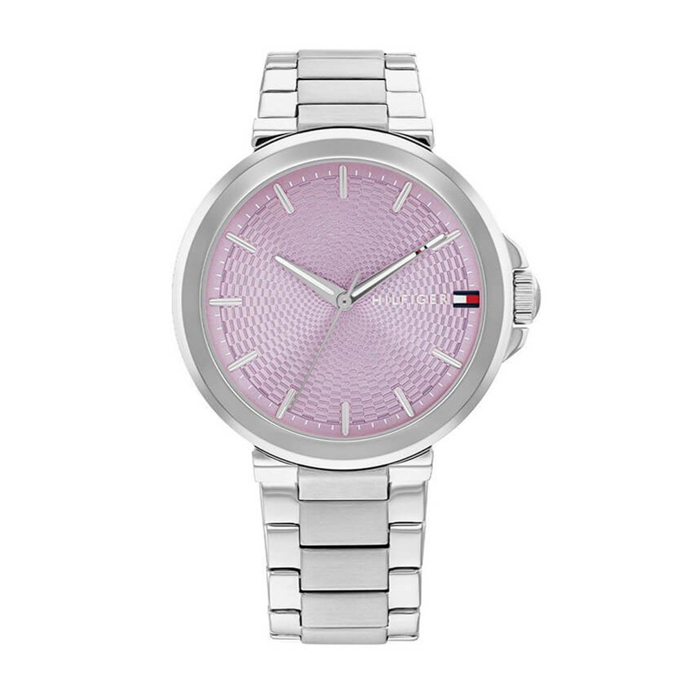 Γυναικείο Ρολόι Tommy Hilfiger Lori 1782781 – Ασημί Ατσάλινο Μπρασελέ, Ροζ Καντράν 34mm