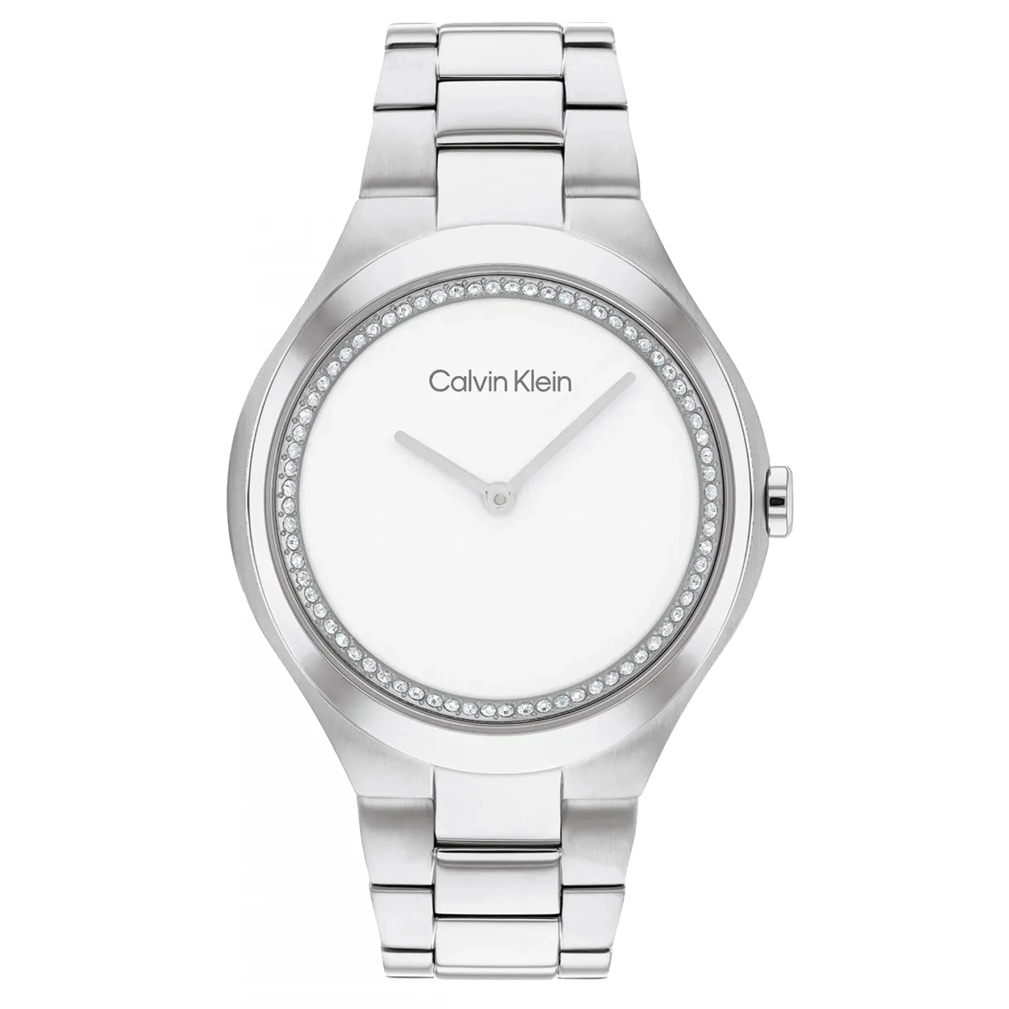 Γυναικείο Ρολόι Calvin Klein Admire 25200365 – Ασημί Ατσάλινο Μπρασελέ, Λευκό Καντράν 36mm