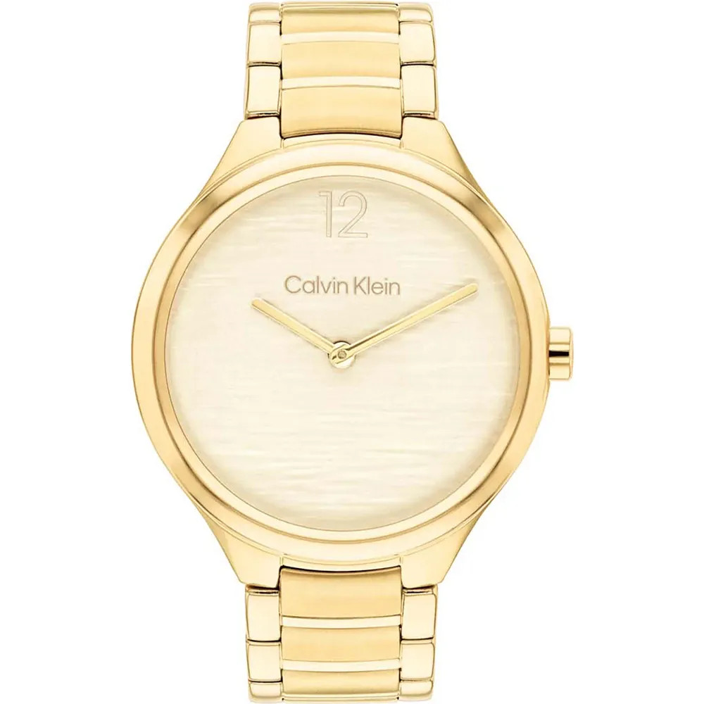 Γυναικείο Ρολόι Calvin Klein Delight 25100048 – Χρυσό Μπρασελέ, Χρυσό Καντράν 38mm