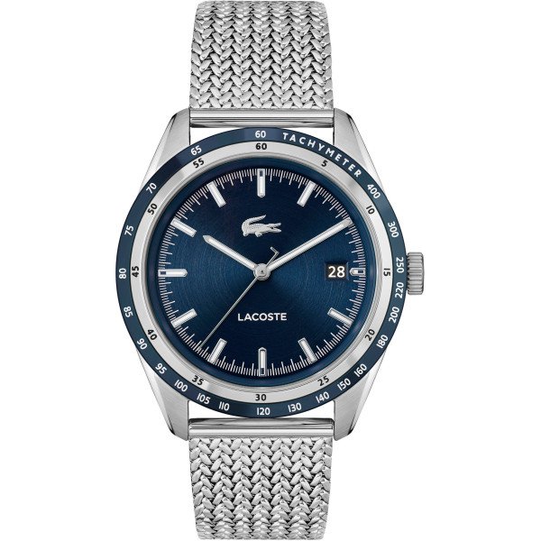Ανδρικό Ρολόι Lacoste Everett 2011294 – Ασημί Ατσάλινο Μπρασελέ, 40mm