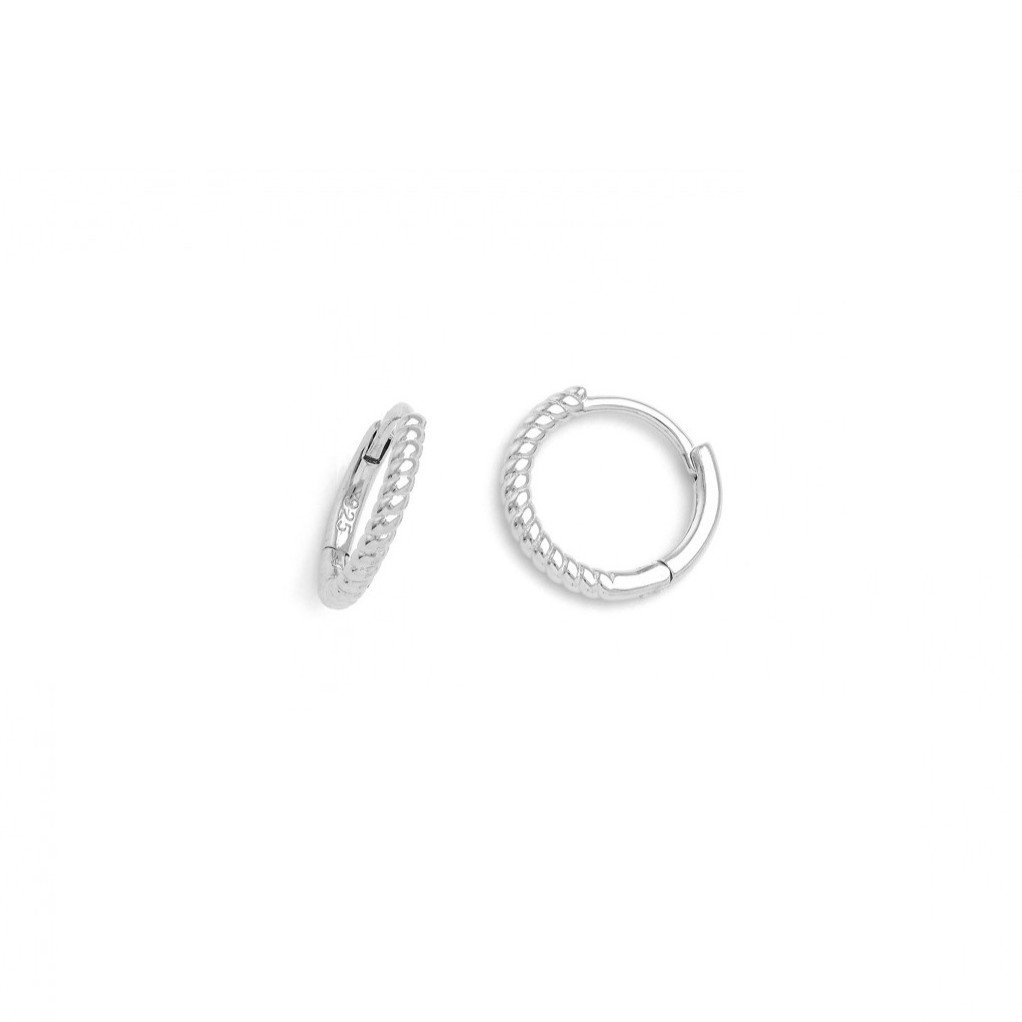 Σκουλαρίκια Στριφτά Silver 925