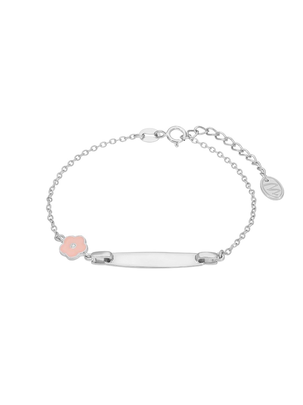 Βραχιόλι Ταυτότητα με Λουλούδι Silver 925
