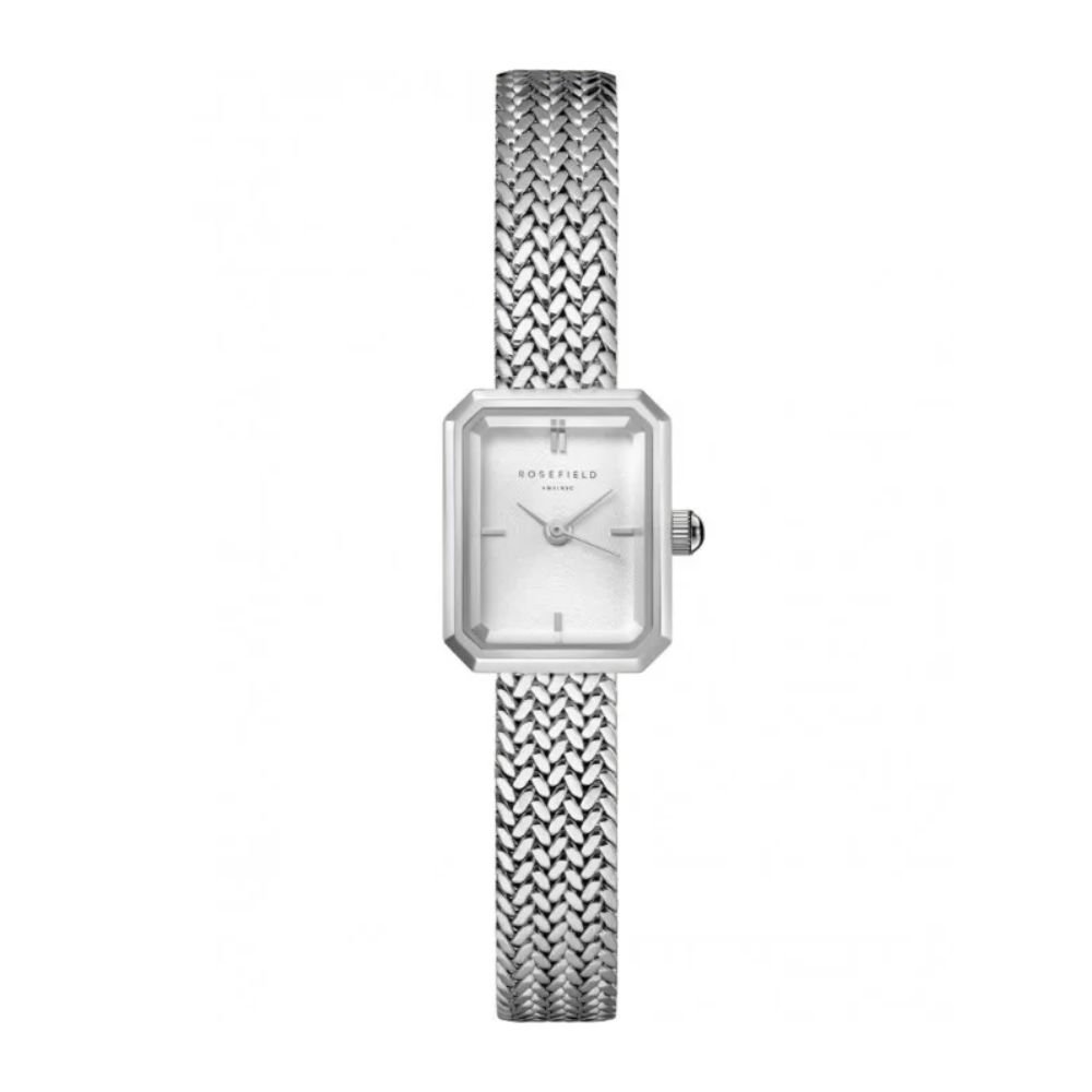 ROSEFIELD Mini Octagon Silver – Γυναικείο Ρολόι με Ασημί Ατσάλινο Μπρασελέ