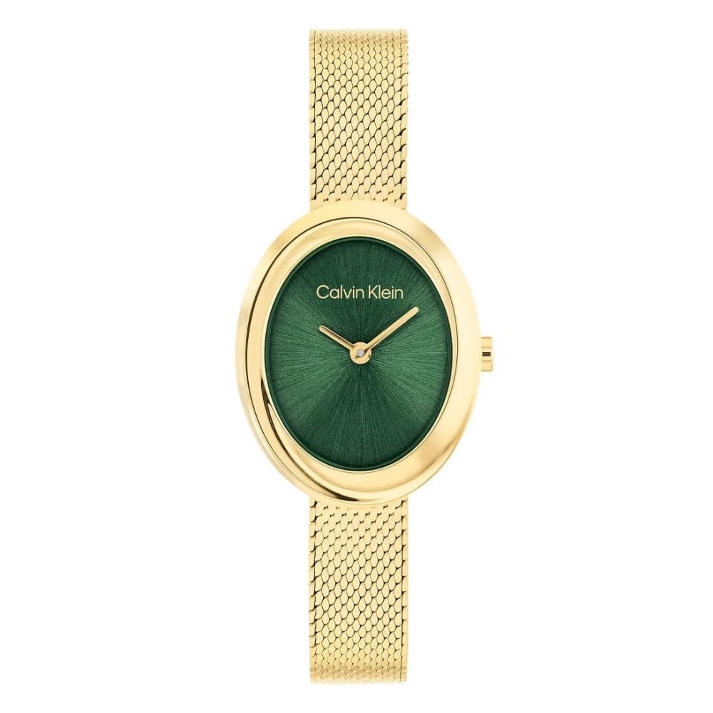 Calvin Klein Twisted Bezel Stainless Steel Bracelet
