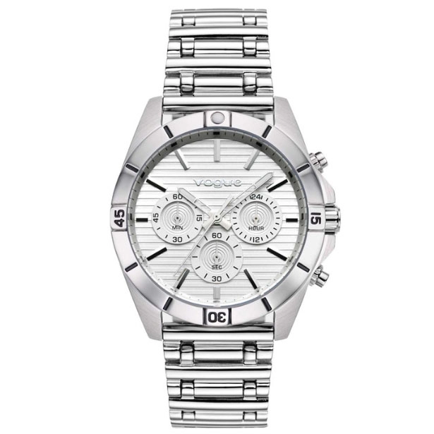 Vogue New Yorker Chronograph Silver Stainless Steel Bracelet