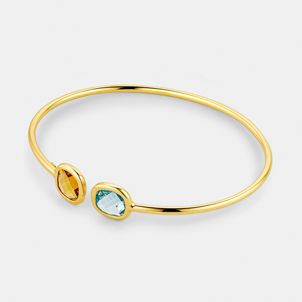 Βραχιόλι Bangle με Πολύχρωμα Ζιργκόν Επιχρυσωμένο 925° — VOGUE 20174524391