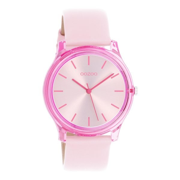 Ρολόι OOZOO Timepieces Γυναικείο Soft Pink 36mm Δερμάτινο — C11138