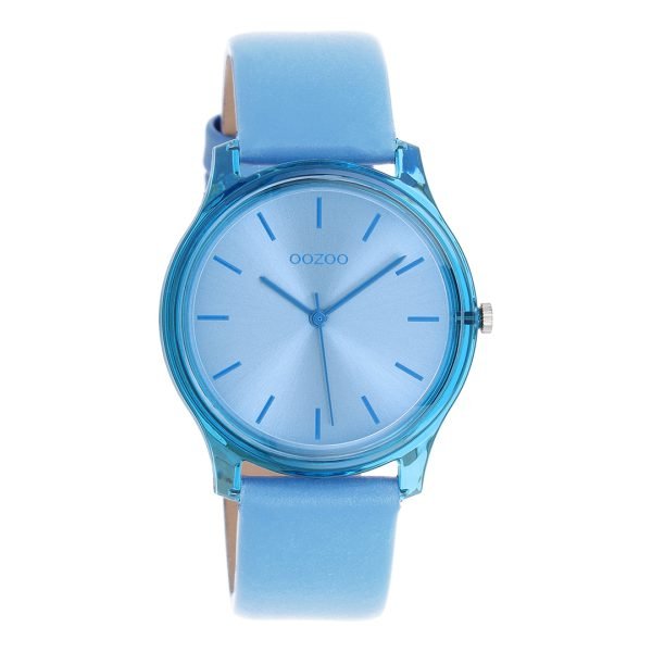 Ρολόι OOZOO Timepieces Γυναικείο Light Blue 36mm Δερμάτινο — C11140