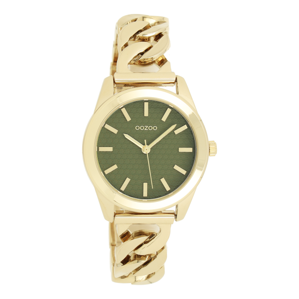 Ρολόι OOZOO Timepieces Γυναικείο Χρυσό 32mm με Petit Chain Μπρασελέ — C11421