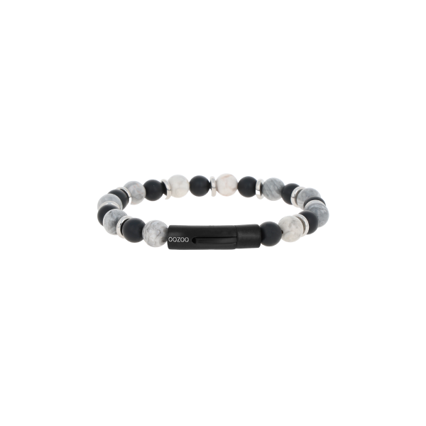 Βραχιόλι Ανδρικό OOZOO Black Onyx & Map Stone — SB-1068-195